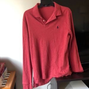 Ralph Lauren Long Sleeve Red Polo